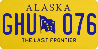 AK license plate GHU076