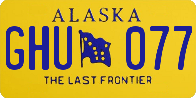 AK license plate GHU077