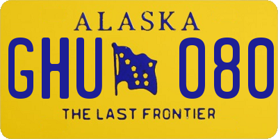 AK license plate GHU080