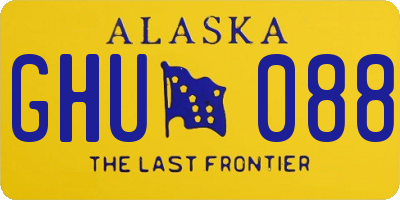 AK license plate GHU088
