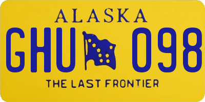AK license plate GHU098