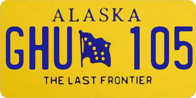 AK license plate GHU105