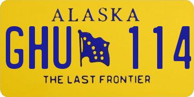 AK license plate GHU114