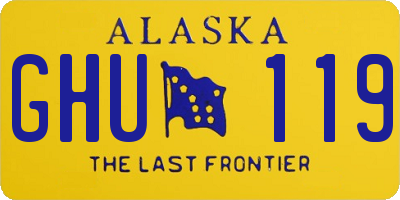 AK license plate GHU119