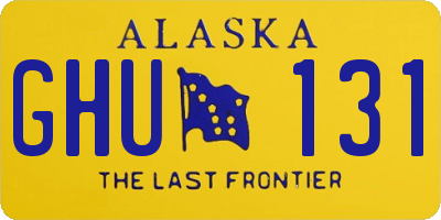 AK license plate GHU131