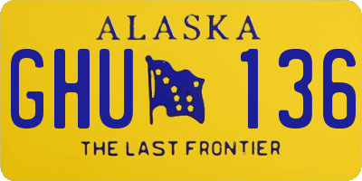 AK license plate GHU136