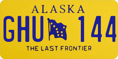AK license plate GHU144