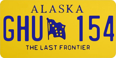 AK license plate GHU154