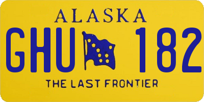 AK license plate GHU182
