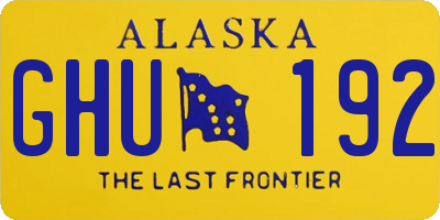 AK license plate GHU192