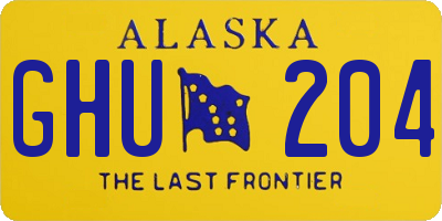 AK license plate GHU204