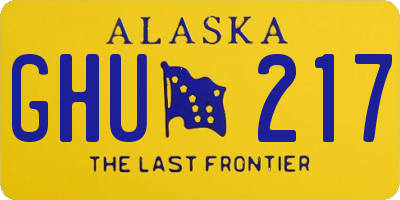 AK license plate GHU217