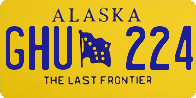 AK license plate GHU224