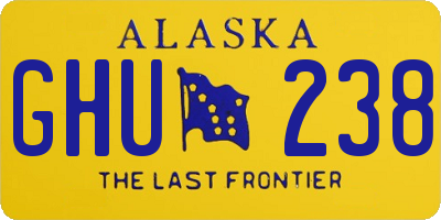 AK license plate GHU238
