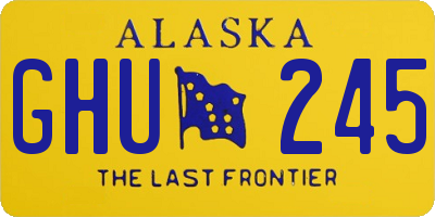 AK license plate GHU245