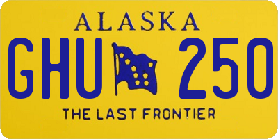 AK license plate GHU250