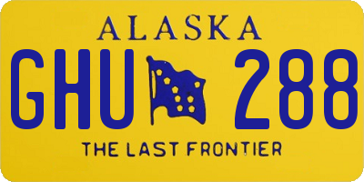 AK license plate GHU288