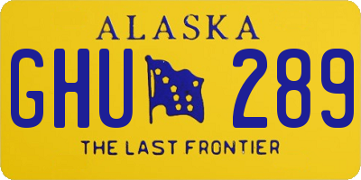 AK license plate GHU289