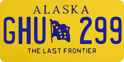 AK license plate GHU299
