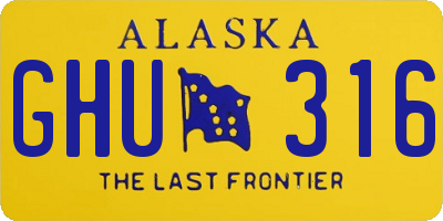 AK license plate GHU316
