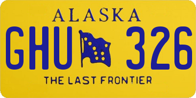 AK license plate GHU326