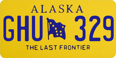 AK license plate GHU329