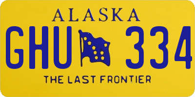AK license plate GHU334