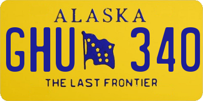 AK license plate GHU340