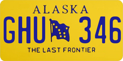 AK license plate GHU346