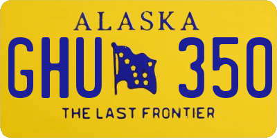 AK license plate GHU350