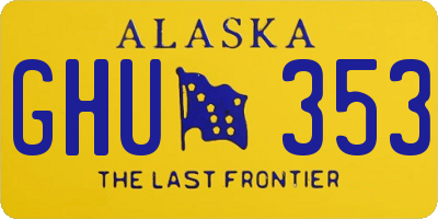 AK license plate GHU353