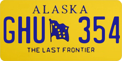 AK license plate GHU354