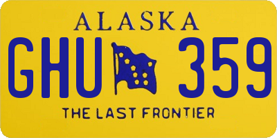 AK license plate GHU359