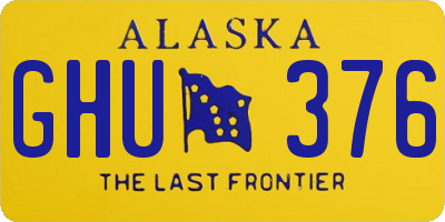 AK license plate GHU376