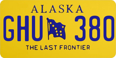 AK license plate GHU380