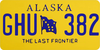 AK license plate GHU382