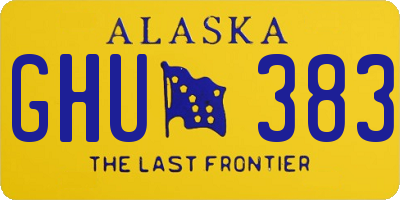 AK license plate GHU383