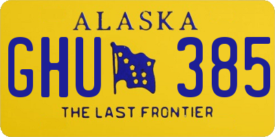 AK license plate GHU385