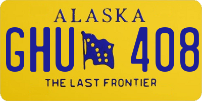 AK license plate GHU408