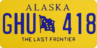 AK license plate GHU418