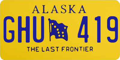AK license plate GHU419