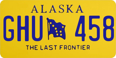 AK license plate GHU458