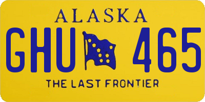 AK license plate GHU465
