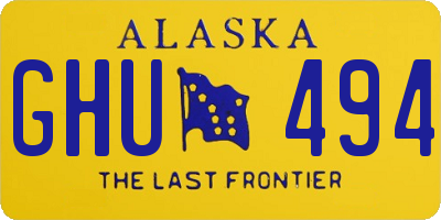 AK license plate GHU494