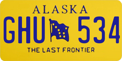 AK license plate GHU534