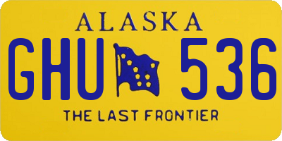 AK license plate GHU536