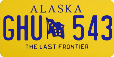 AK license plate GHU543
