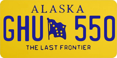 AK license plate GHU550