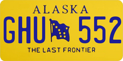 AK license plate GHU552