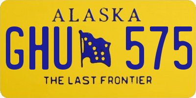 AK license plate GHU575